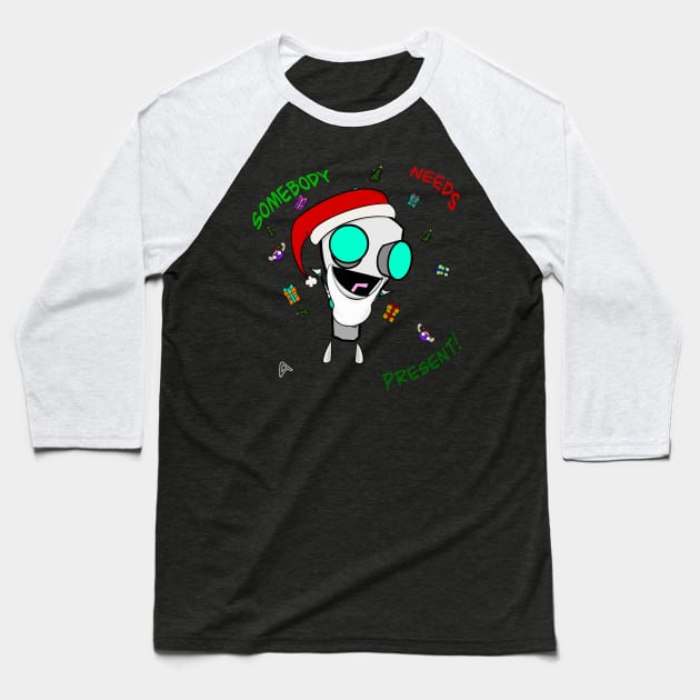 Santa Gir Baseball T-Shirt by CoffeePot